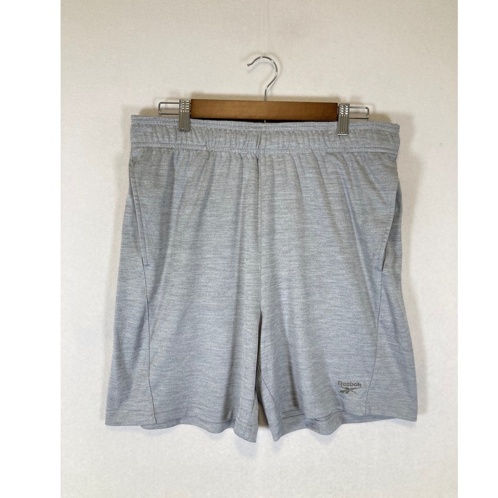 Athletic Gorpcore Reebok Mens Large Gray‎ Space Dye Performance Workout Shorts
